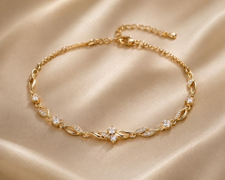 Bracelet design in Natural and Lab Grown Diamonds, available in gold, silver and rose gold